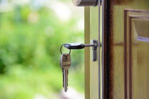 Opening door with key after buying a home